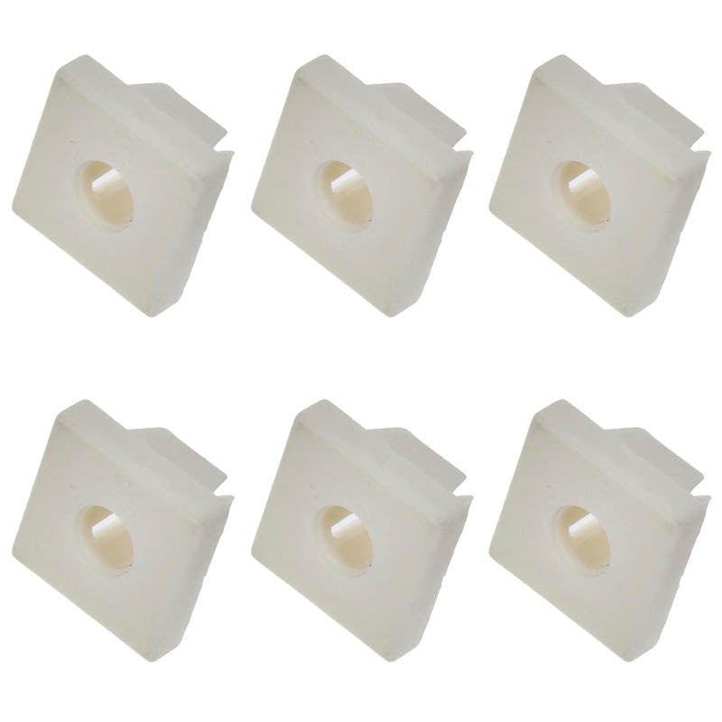 6 License Plate Fasteners- Nylon Nut Insert - M6, No 14, 1/4 In - Dorman 785-106