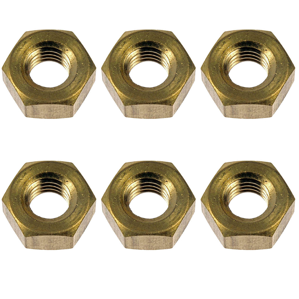 6 Brass Hex Nut - M10-1.5 - Dorman# 849-155
