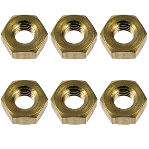 6 Brass Hex Nut - M10-1.5 - Dorman# 849-155