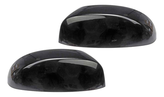 Set of Left & Right Black Smooth Mirror Covers for 07-13 Cad. Chev GMC