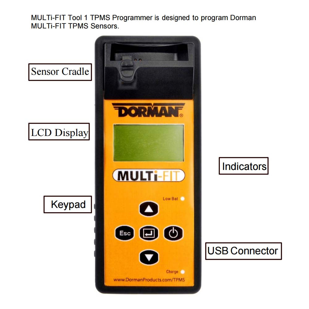 Programmable Universal TPMS Starter Kit with Multi-Fit Tool (Dorman 974-533)