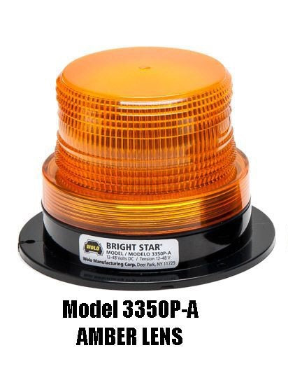 Wolo Bright Star Permanent Mount Strobe Light Amber