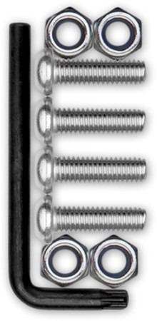 Pack of Four Steel Metric Locking License Plate Fasteners - Cruiser# 81300