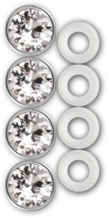 Pack of Four "Diamond Bling" Fastener Caps - Cruiser# 82730