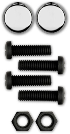 Pack of Black Nylon Fasteners w/Chrome Caps - Cruiser# 80553
