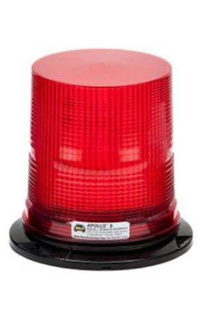 Wolo Apollo 8 Gen 3 LED Permanent Mount Warning Light Red, 8 Light Patterns