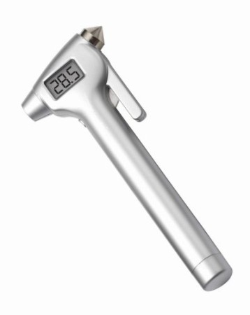 Emergency Hammer Gauge w/ Seatbelt Blade & Flashlight - Accutire# MS-4520