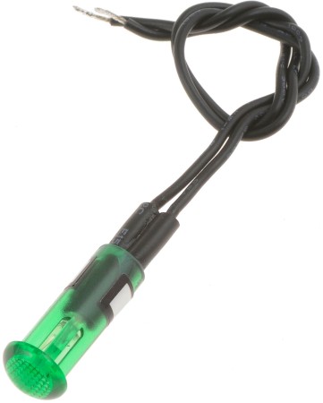 Green Round Mini Bezel-Free Indicator Light Electrical Switches - Dorman# 84913