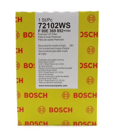 Bosch Original Oil Filter 72102WS Fits Chrysler Ford Lexus Mercury Toyota