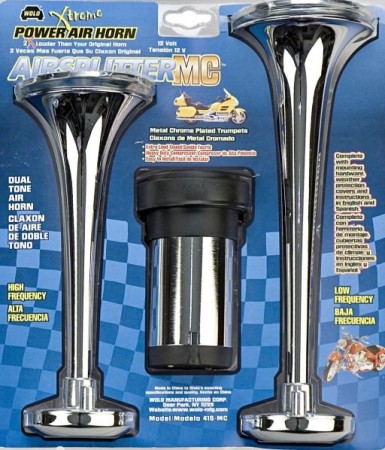 Airsplitter MC Super Loud Air Horn Kit with 2 Trumpets - Wolo Model# 415MC