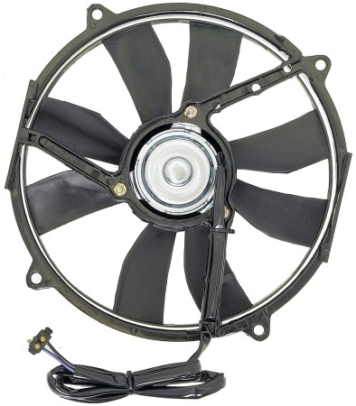Right Aux Engine Cooling Fan Assembly (Dorman 620-921) w/ Shroud, Motor & Blade