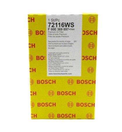 One New Bosch Original Oil Filter 72116WS Fits Porsche 911 H6 930 H6
