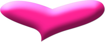 One "3D-Cals" Hot Pink 'Heart' Decal - Cruiser# 83606