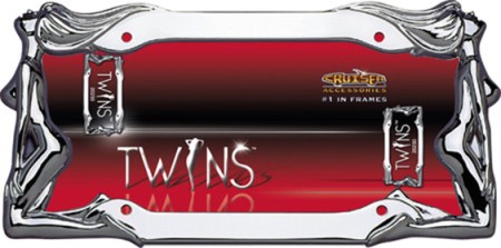Twins License Plate Frame, Chrome - Cruiser# 20230