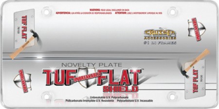 Clear Polycarbone "Tuf" Flat License Plate Shield - Cruiser# 76100