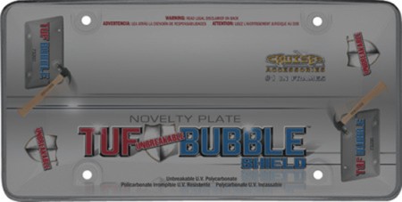 Smoke Gray Polycarbone "Tuf" Bubble License Plate Shield - Cruiser# 73200