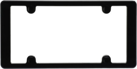 One New Black/Chrome "Illusion" License Plate Frame - Cruiser# 22000
