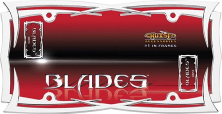 Chrome 'Blades' License Plate Frame - Cruiser# 22013