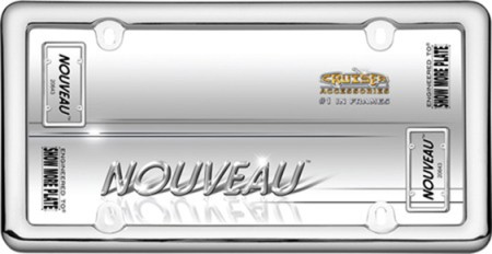 Nouveau License Plate Frame, Chrome Plastic - Cruiser# 20643