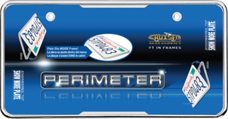 Perimeter License Plate Frame, Chrome - Cruiser# 30630