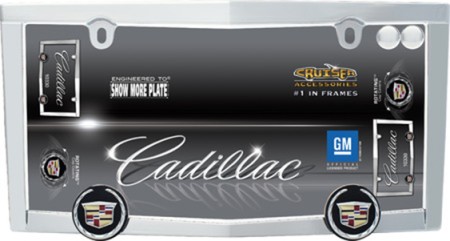 Official Licensed 'Cadillac&trade;' Chrome License Plate Frame - Cruiser# 10330