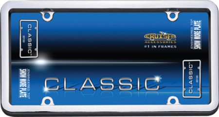 Classic License Plate Frame, Chrome - Cruiser# 20130