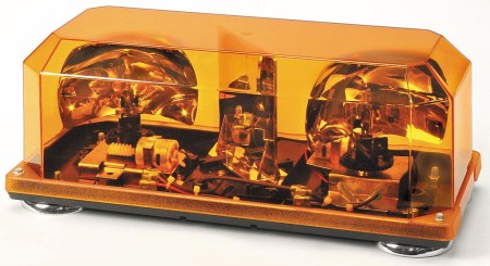 Wolo Priority 1 Amber Rotating Halogen Mini Bar Light, Permanent Mount Amber