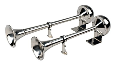 The Persuader Extreme Stainless Steel Dual Trumpet Horn - Wolo Model# 120
