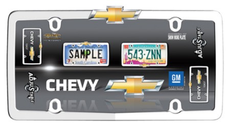 Official Licensed 'Chevy&trade;' Chrome License Plate Frame - Cruiser# 10437