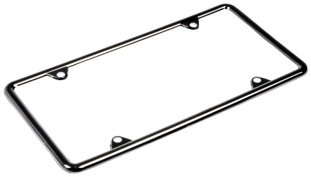 New Universal Metal License Plate Frame Chrome Finish - Dorman 68144