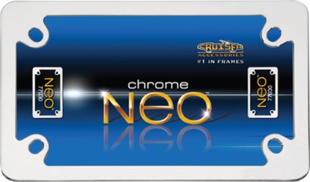 MC Neo License Plate Frame, Chrome - Cruiser# 77030