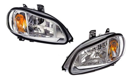Set of Heavy Duty Left & Right Headlights for 07-14 Freightliner M2