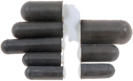 Black Rubber Vacuum Cap Assortment - Dorman# 41050