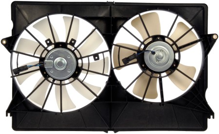 Engine Cooling Dual Fan Assembly (Dorman 620-031) w/ Shroud, Motor & Blade