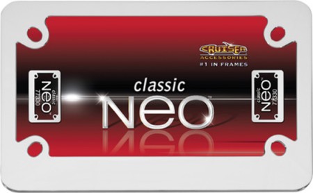 MC Classic License Plate Frame, Chrome - Cruiser# 77330