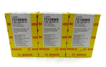 Set of Three New Bosch Original Oil Filters 72158WS Fits Porsche 911 924 944 968