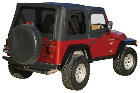 Replacement Soft Top, Black Diamond (Tinted Windows) - Crown# RT10335T