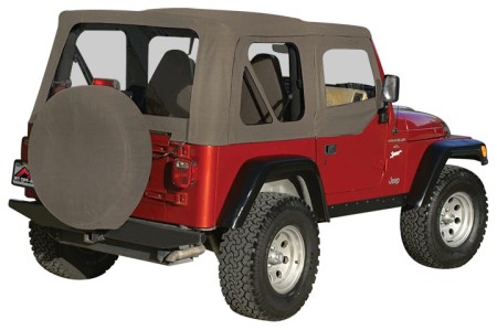 Replacement Soft Top Khaki Diamond - Crown RT10336 - for Jeep Wrangler