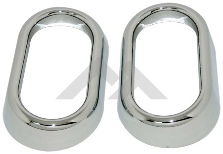 Set of Two New Door Handle Accents (Chrome) - Crown# RT27023
