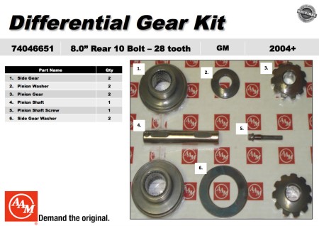 OEM RR Differential-Gear 04-12 Trailblazer Envoy 8.0" 10 Bolt-28 tooth 19179927 