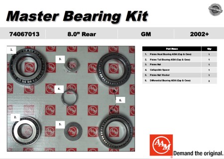 One New USA Made OEM Differential Bearing Kit - 74067013
