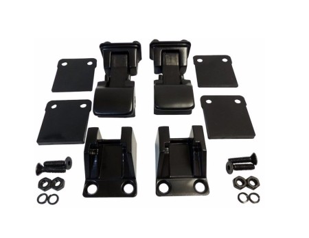 Hood Catch Kit, Black Over Stainless - Crown# RT34084