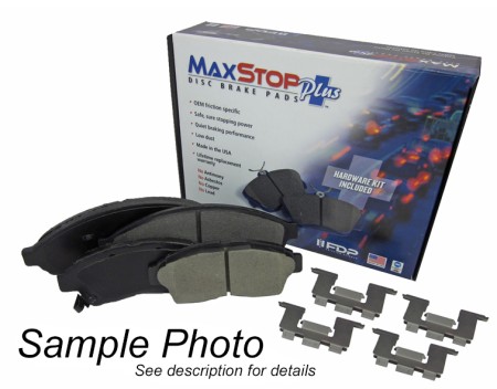 Front Ceramic MaxStop Plus Disc Brake Pad MSP1015 QC1015 w/ Hardware - USA Made
