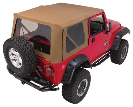 One New Complete Soft Top (Spice Denim) - Crown# CT20337 Jeep Wrangler TJ 97-06