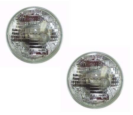 Two Headlamps, Sealed Beam, Blue - Crown# 154905AA