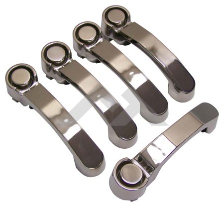 One New Door & Tailgate Handle Kit (Stainless-5 pcs) - Crown# RT34006