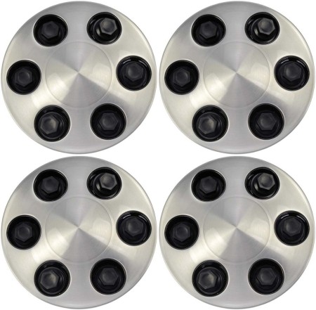 Four Wheel Center Caps - Brushed Aluminum Look (Dorman# 909-011)