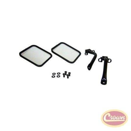 Mirror and Arm Kit (Left - Black) - Crown# 5455301K