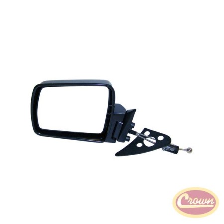 Manual Remote Mirror, Left (Black) - Crown# 55034123