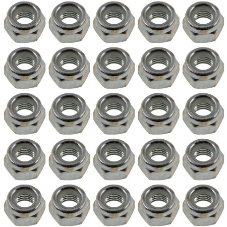 25 Class 8 Hex Lock Nuts w/ Nylon Ring, M7-1.0, Height 7mm - Dorman# 432-007